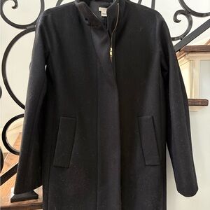 J. Crew Black Wool Coat
